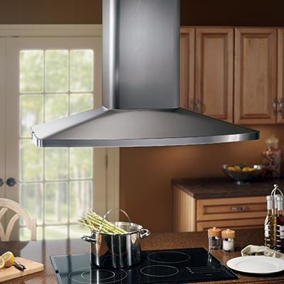 Range Hoods - 30'' and 36 Wood Range Hood Front in 6 Wood Types by Omega  National