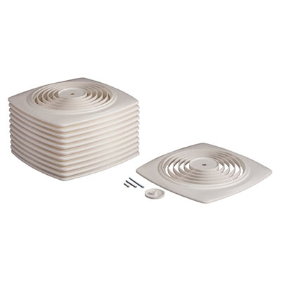 Broan® 8-Inch Utility Fan Grille/Cover w/ Knob, White
