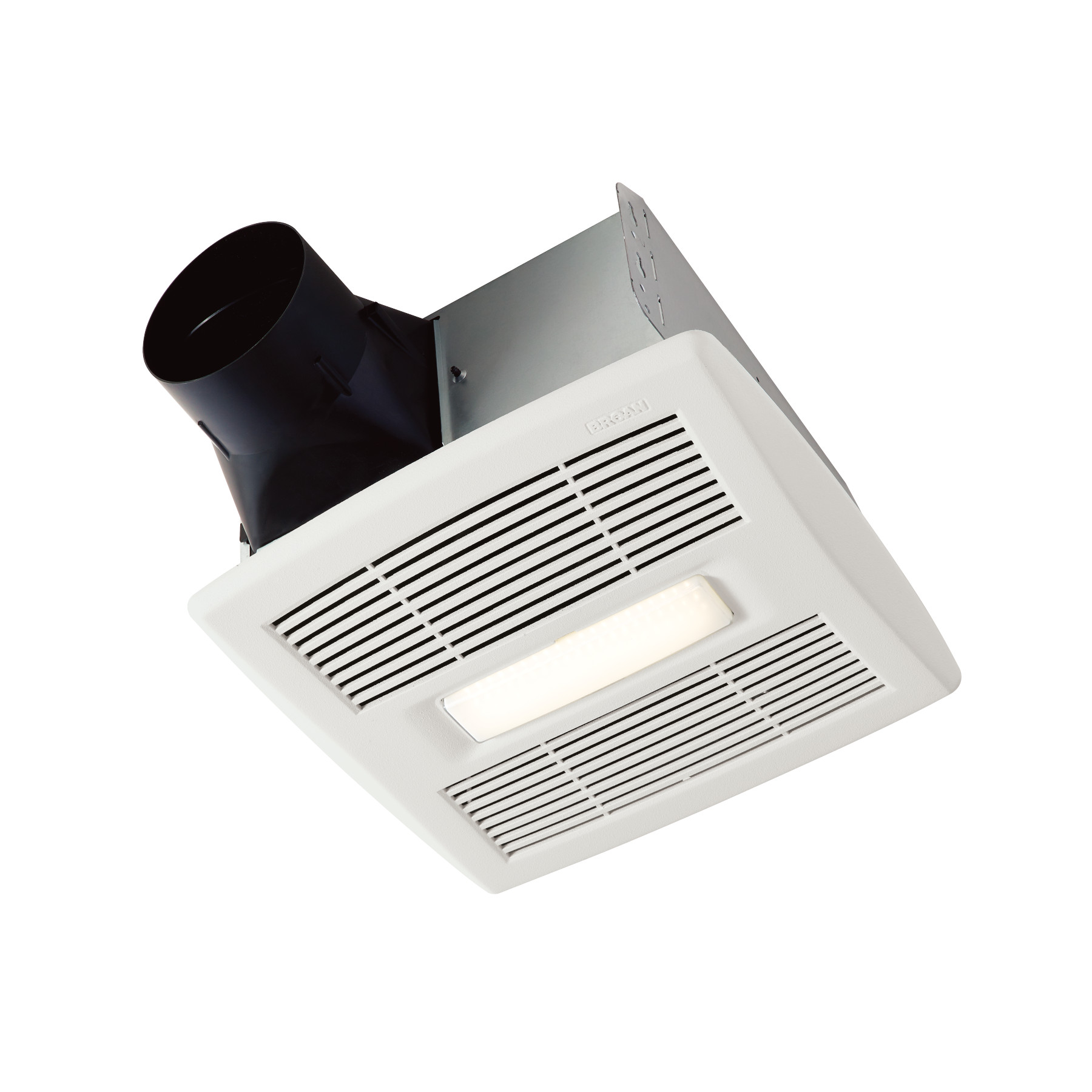 Air King Drlc702 Round Bath Fan With Light Nickel Ceiling Fan