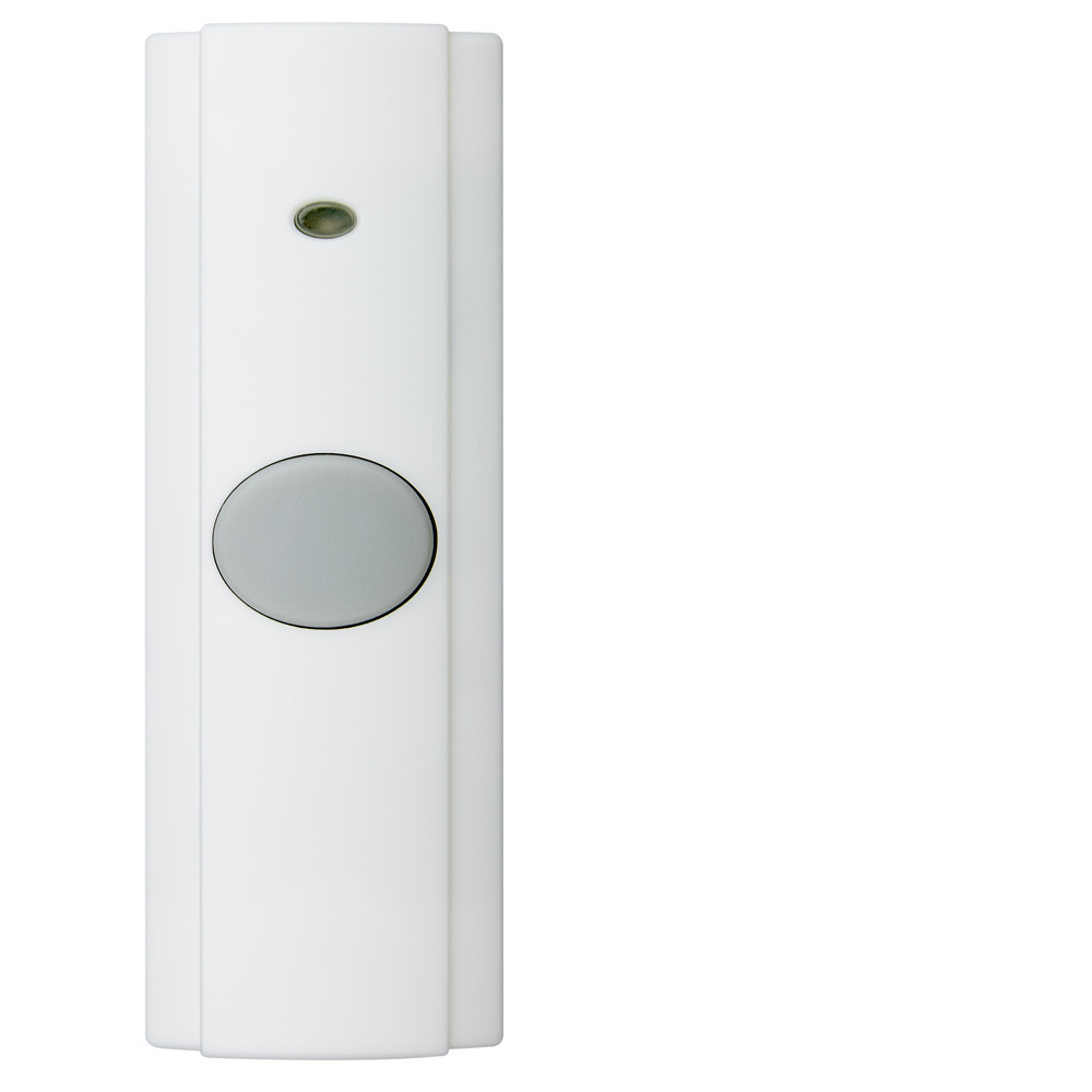 Wireless Unlighted White Pushbutton