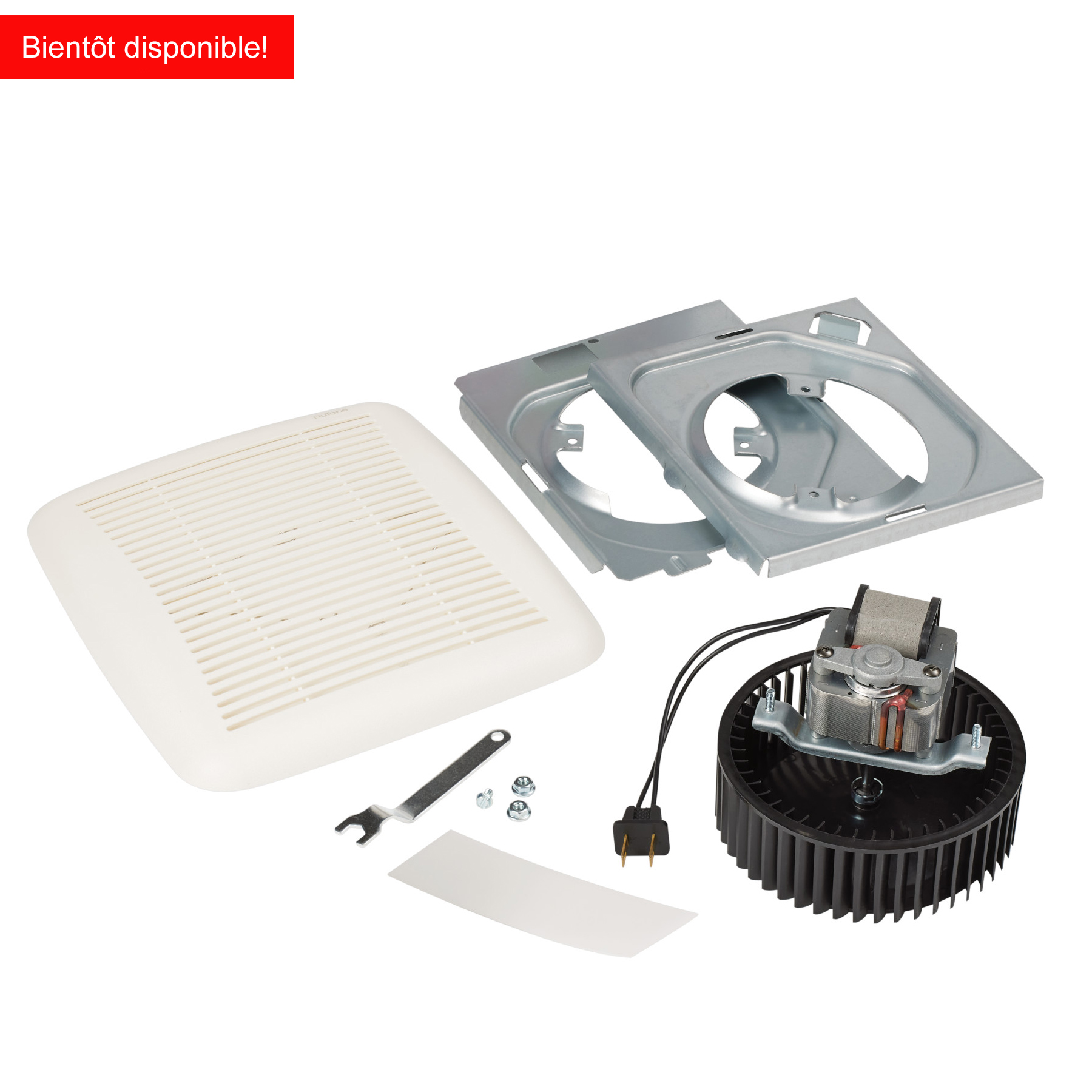 Broan-NuTone® QuicKit™ Moteur de rechange pour ventilateur de salle de bain et grille/couvercle, 60 pi³/min