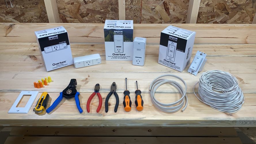 Install Overture Room Sensors, Smart Wall Controls, and Smart Plugs. See installation instructions in the box.