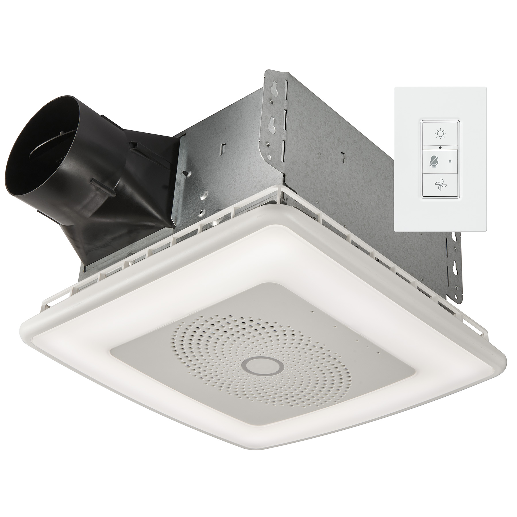 VC110CCT Broan® 110 CFM Voice Controlled Smart Exhaust Fan w/ Dimmable LED Light and Speakers