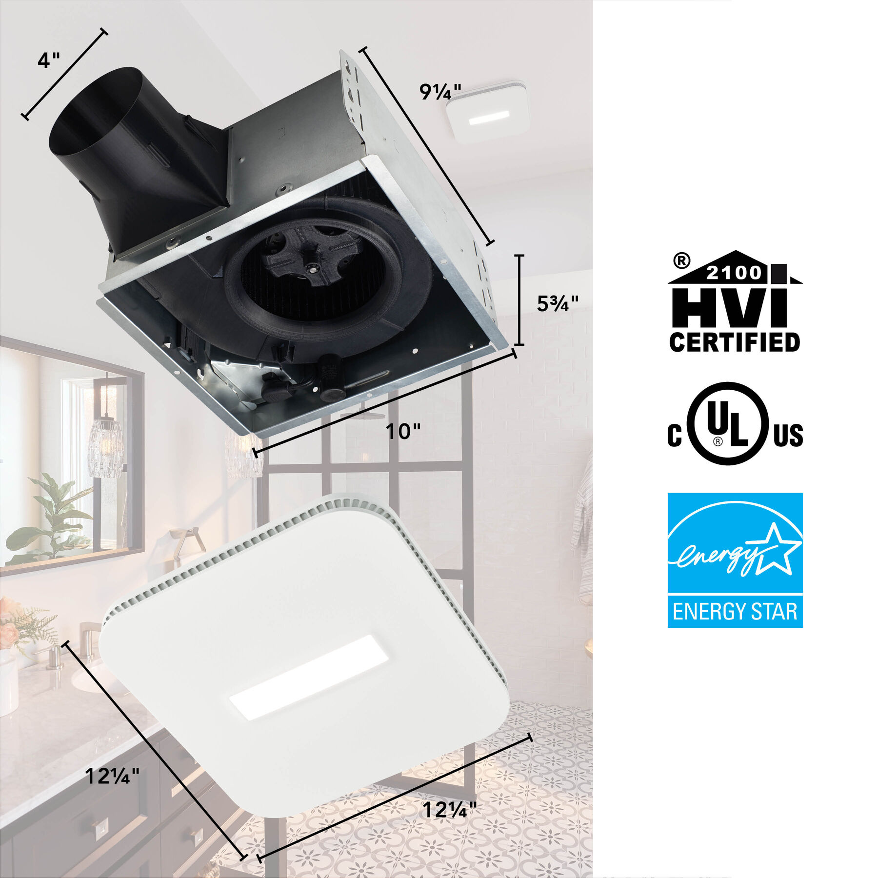 Broan-NuTone Roomside Series Bathroom Exhaust Fan - Thumbnail 3