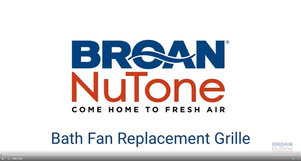 Broan-NuTone® FGR300 Easy Install Bathroom Exhaust Fan Replacement Grille/Cover, White