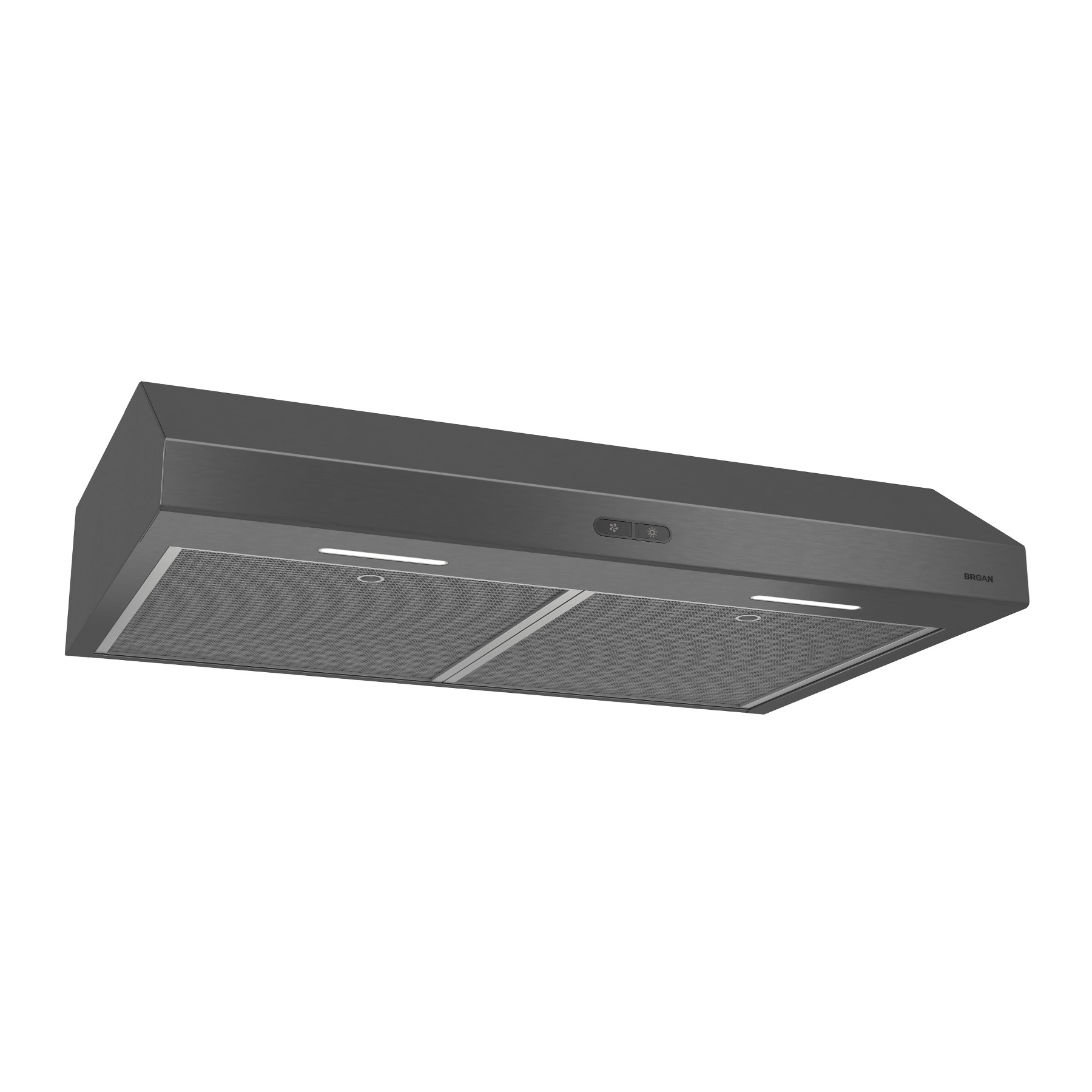 BCDF130BLS Broan® Glacier 30-Inch Convertible Under-Cabinet Range Hood, 375  Max Blower CFM, Black Stainless Steel