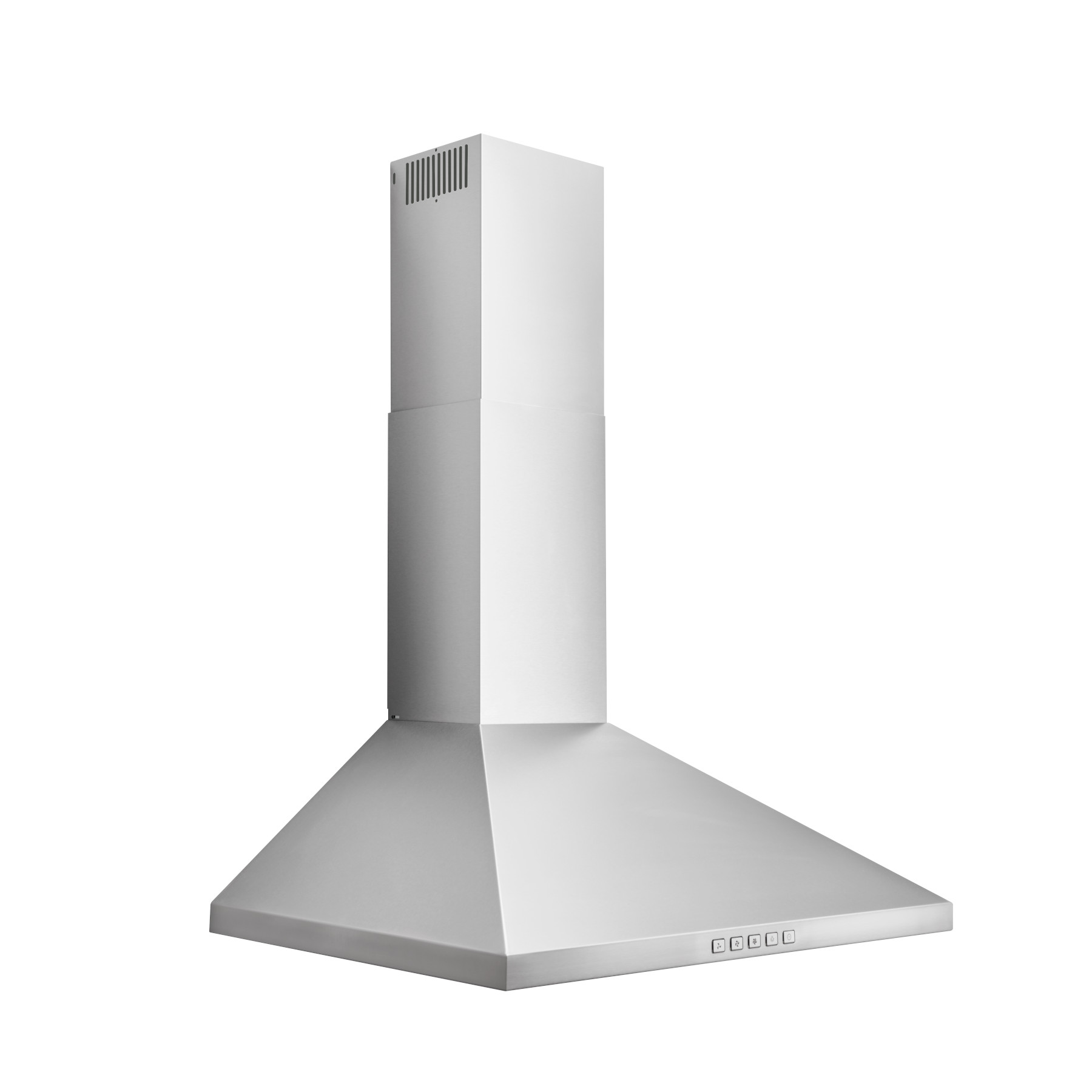 Broan® 30-Inch Convertible Wall-Mount Pyramidal Chimney Range Hood, 450 Max CFM, Stainless Steel