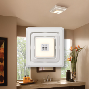 Sensonic™ Bath Fan Grille/Cover With LED Light & Speaker