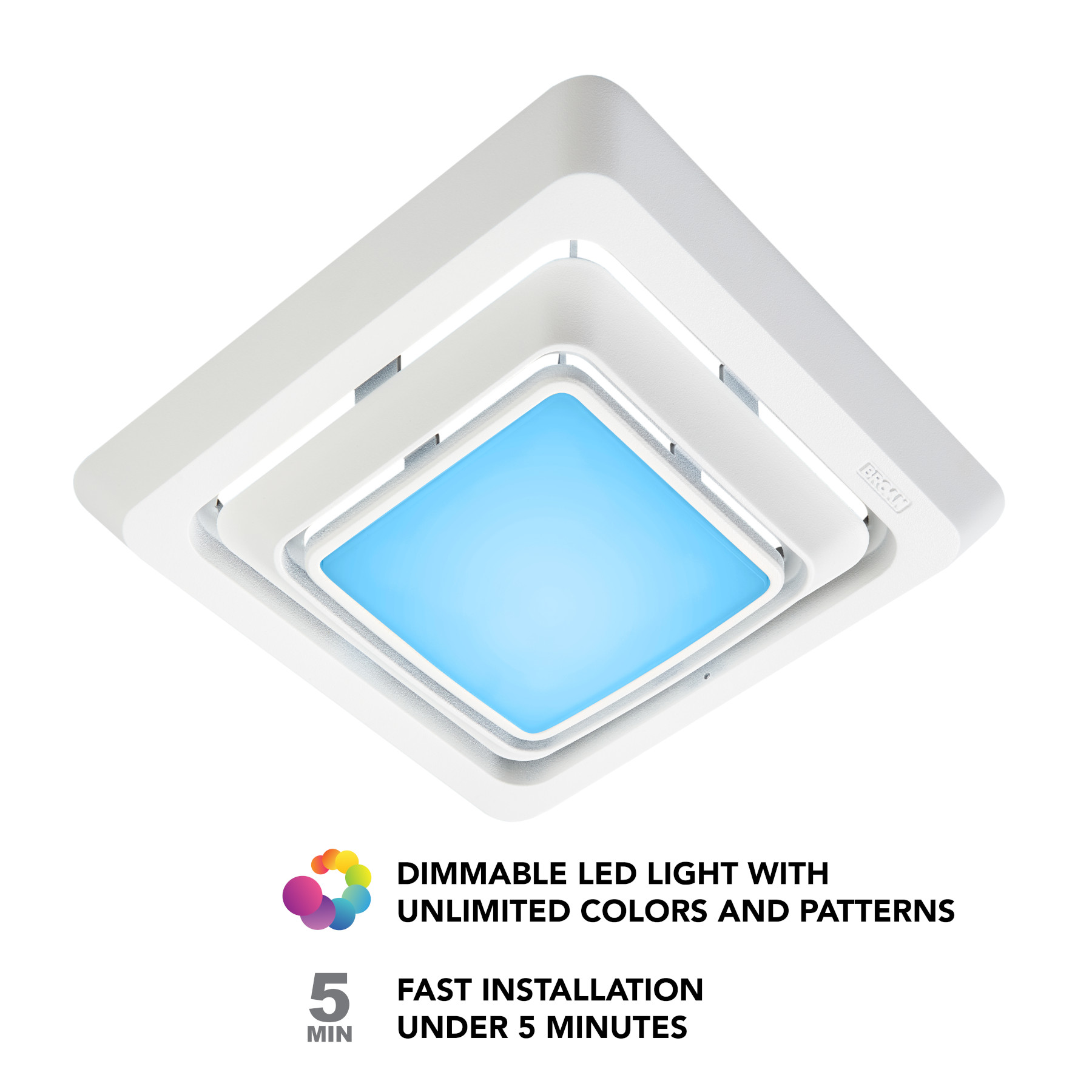 Grille de remplacement pour ventilateur de salle de bains Broan® ChromaComfortMC