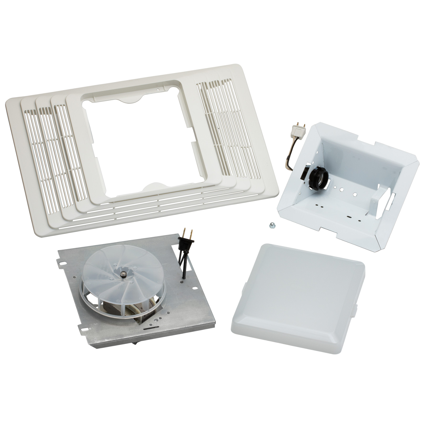 DISCONTINUED: Broan® 70 CFM Ventilation Fan/Light Assembly & Grille Finish Pack, 4.0 Sones, 100W Light.