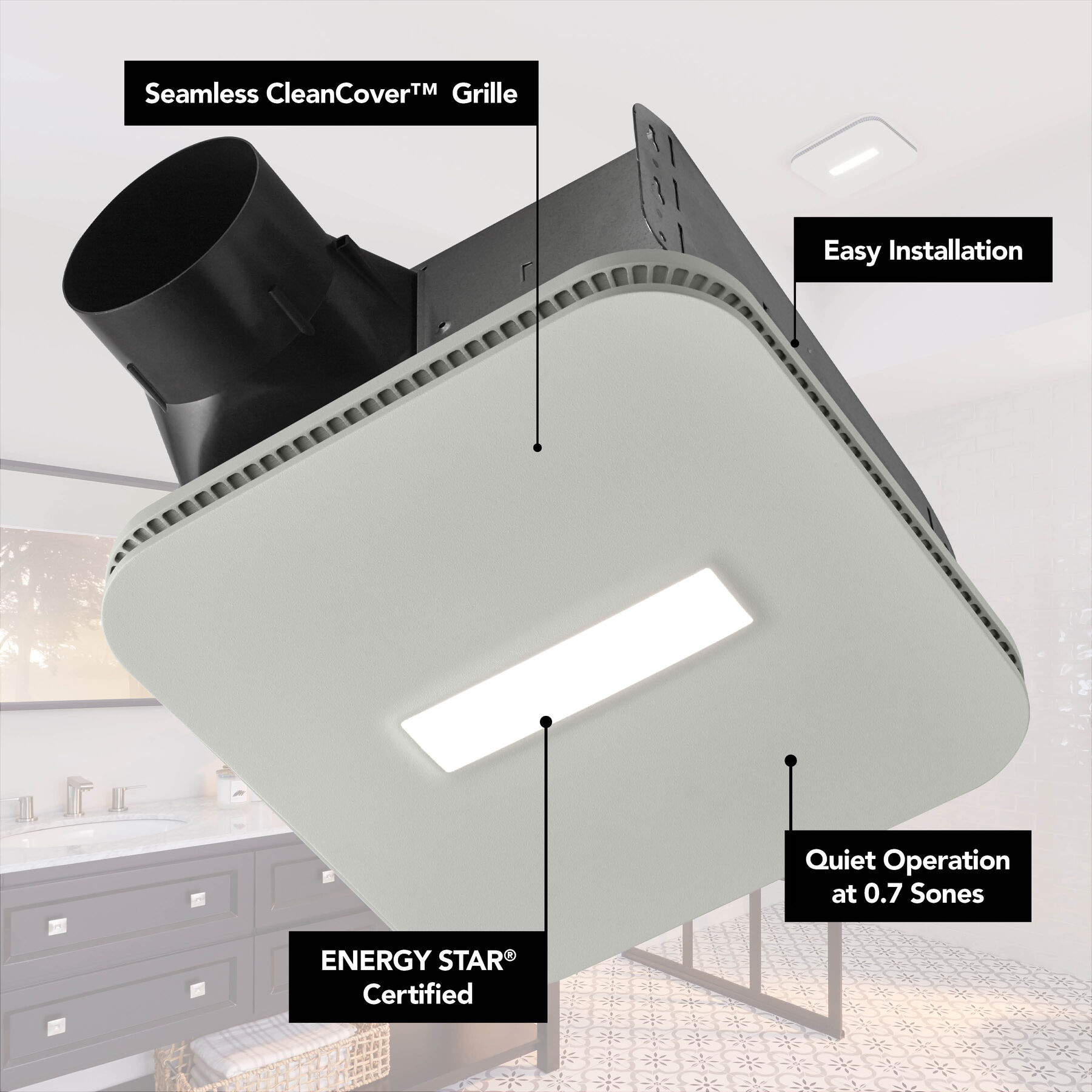 Broan-NuTone Roomside Series Bathroom Exhaust Fan - Thumbnail 5