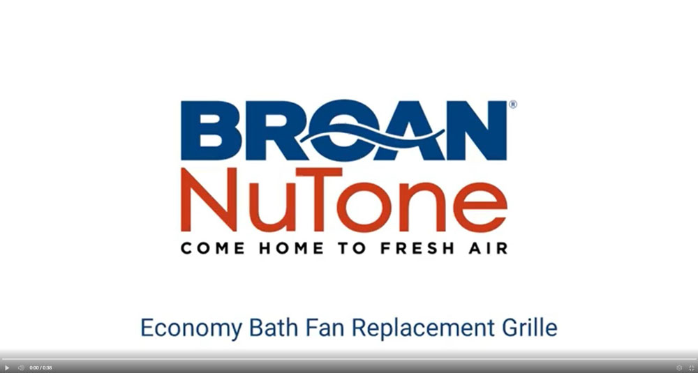 Broan-NuTone® FGR101 Economy Series Bathroom Exhaust Fan Cover Upgrade