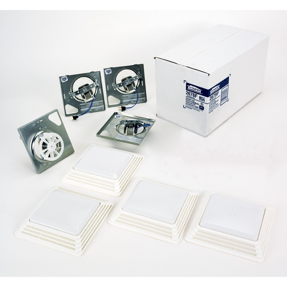 Broan® 50 CFM Ventilation  Fan/Light Finish Pack, 2.5 Sones