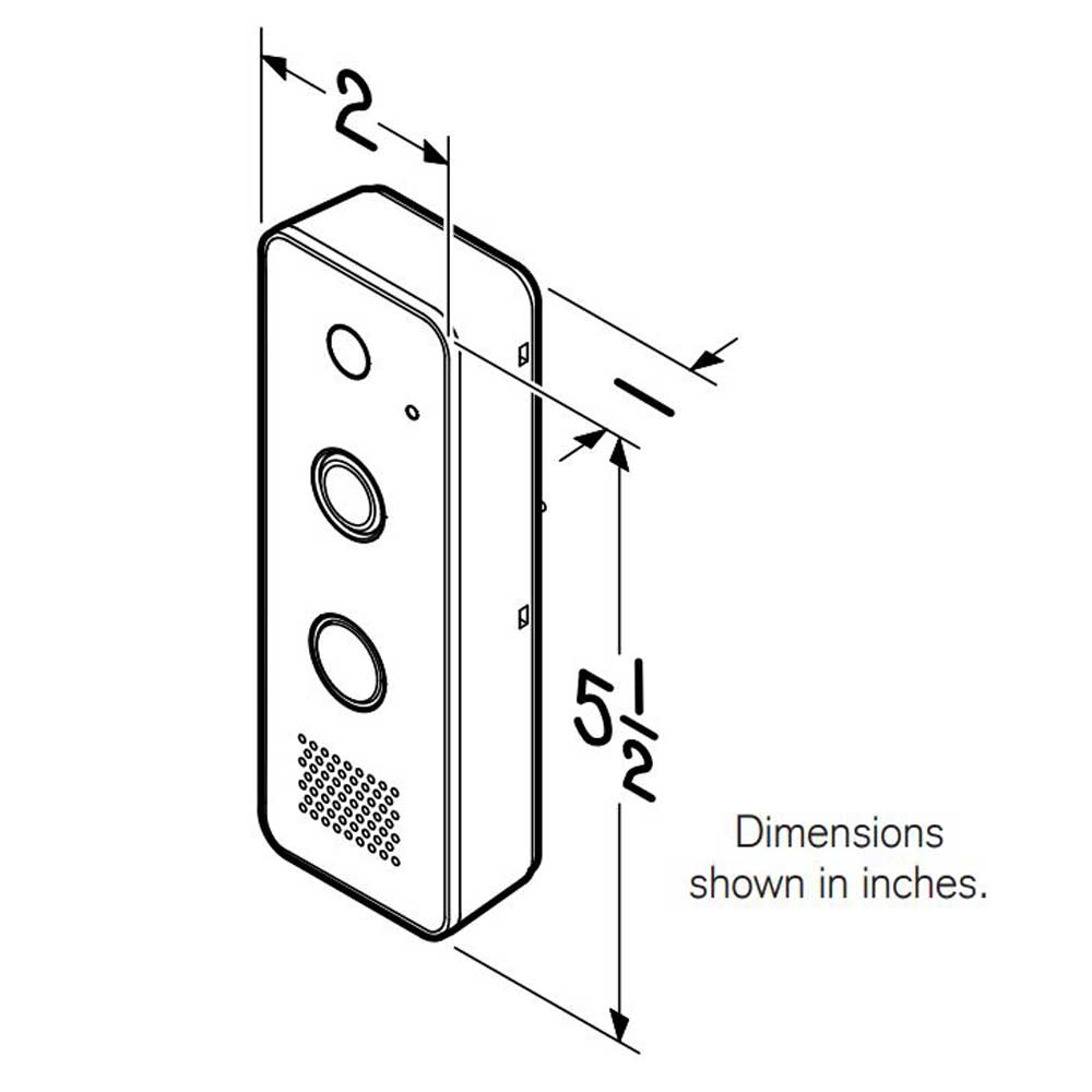 Knock Video Doorbell dimensions