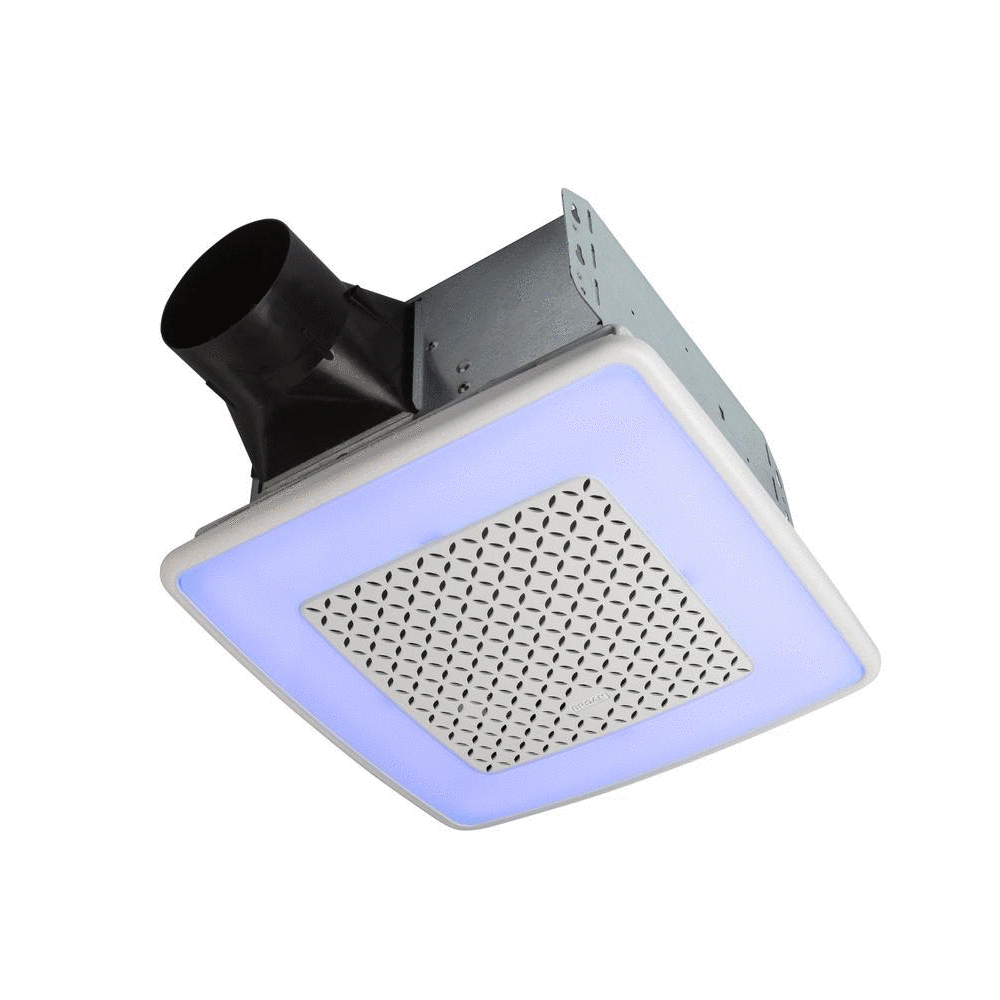 Broan® Ventilateur avec luminaire à DEL multicolores de 110 pi³/min, 1,5 sone avec commande