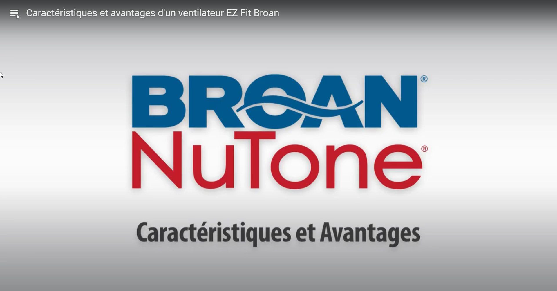 Caractéristiques et avantages d'un ventilateur EZ Fit Broan