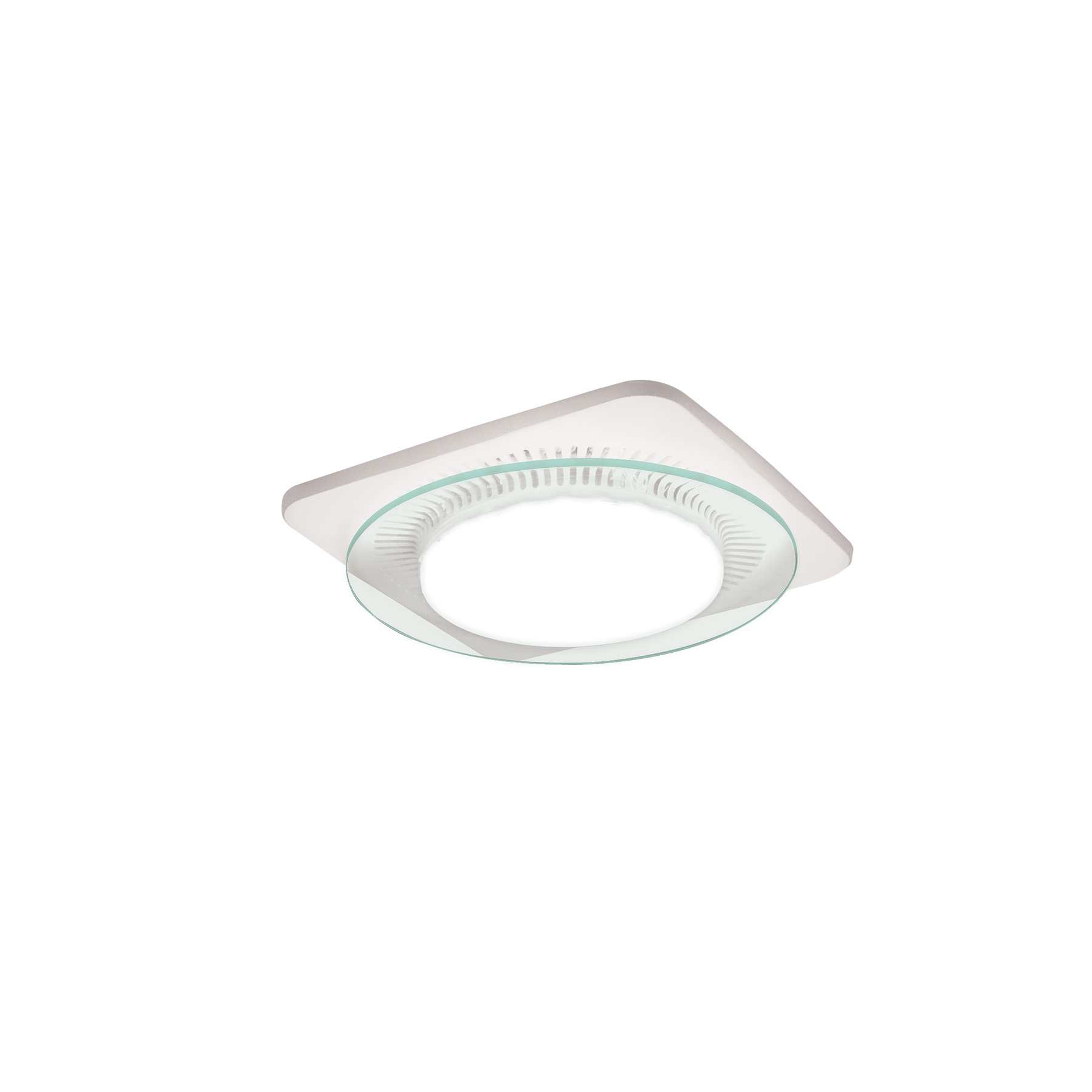 lunaura round panel decorative white 110 cfm bathroom exhaust fan with light and blue led night light energy star