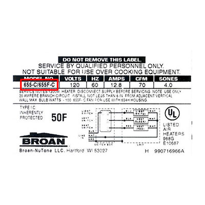 Broan Combination Heater Fan Light
